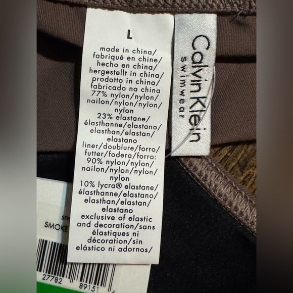 Calvin Klein Bikini Bottom Size Large in Smoke (like milk chocolate brown) NWT - Picture 4 of 7